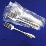 Set 0F 6 Rsvp RXV5 Beaded 7 1/4" Salad Fork 18/10 Indonesia Stainless Flatware. Fixed Price $39.60.