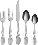 Oneida Satin Aquarius 5 Piece Fine Flatware Set, Service For 18/10 Silver. Fixed Price $99.46.