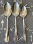 Oneida Community Friendship Medality Tudor Plate Tablespoon + 2 Par Spoons. Fixed Price $11.95.
