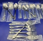 Customcraft CUS11 Stainless Monogram Letter Mixed Lot Of 17 New Flatware. Fixed Price $59.95.