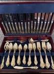 Wallace Silver Countess 85 Pc Gold Flatware Svc For 16/SERVING Pieces & Chest. Fixed Price $100.00.