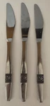 3 Amefa Stainless Dinner Knives Single Floral Holland Guc AFS16 8 1/2". Fixed Price $6.97.