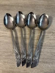 Set Of 4 National Stainless Co NST12 Small Dinner/dessert Spoon Japan 6". Fixed Price $9.99.