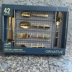 Ornative Alicja 42 Piece Flatware Set With Wire Caddy, Service For 8. Fixed Price $49.00.
