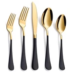 Moxinox 20-PIECE & Gold Silverware And Black, Black-piece. Fixed Price $52.99.