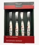 New Pfaltzgraff Winterberry Stainless Steel Holiday Christmas Spreaders Set Of 4. Fixed Price $20.00.