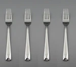 Oneida Stainless Flatware Satin Lincoln Dinner Forks - Set Of Four New. Fixed Price $15.97.
