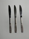 Customcraft Stainless Steel Dinner Knives Rose/floral Pattern CUS10 Lot Of 3. Fixed Price $7.25.