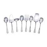 Gourmet Basics By Mikasa 5181046 Kaylee 8-PIECE Stainless Steel Serving Set. Fixed Price $64.36.