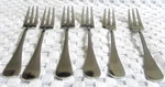 CTF15 By Christofle Hotel Fidelio 6- Fish Forks Flatware Silverplate France. Fixed Price $75.00.