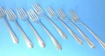 *dessert Salad Forks Exquisite Wm. Rogers & Son 8 Pc Silverplate 6 3/4". Fixed Price $15.98.
