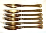 Stainless Inox Italy Dinner Knives, Set Of 6. 2 Tone Silver And Gold. Fixed Price $19.99.