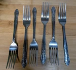 Vintage Utica Stainless Steel 7" Forks Flatware UTI43 Discontinued Set Of 6. Fixed Price $10.00.