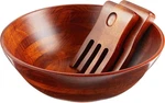 Lipper 3 Piece - Dark Cherry Salad Serving Bowl With Hands Set. Fixed Price $72.79.