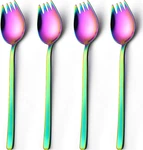 Sporks,tiokin Salad FORKS,4-PACK 18/10 Stainless Steel 7.4 Inches Long. Fixed Price $11.71.