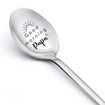 Good Morning Papa Engraved Spoon Gift From Grandkids For Grandpa Coffee Lover. Fixed Price $15.67.
