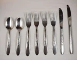 Utica Cutlery Stainless Usa UTI9 2 Dinner Knives 4 Forks Teaspoon Lot 8. Fixed Price $14.14.