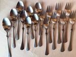 16 Pc Mcm Imperial Intl Japan IMI119 Stainless Dansk Era 8 Spoons Forks. Fixed Price $34.95.