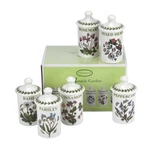 Portmeirion Botanic Garden Spice Jars - Set Of 6. Fixed Price $86.00.