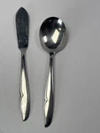 Set 2 Oneidacraft Deluxe Profile Flatware Butter Knife Sugar Spoon Hostes. Fixed Price $24.99.