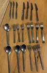 Ikea Stainless Steel Flatware 22422 & 22185 Odd Lot Knifes Forks Big Spoons. Fixed Price $7.00.