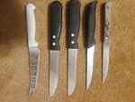 Lot Of Knives (1 Imusa & 1X Stainless Steak, 2X Winco Cheese Kn). Fixed Price $9.00.