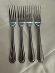 10 Strawberry Street Beaded Edge Dinner Forks Set Of 4 Stainless Steel. Fixed Price $17.99.