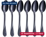 Black Dessert Set 6.5-INCH Stainless Steel Shiny Teaspoon, Espresso. Fixed Price $16.51.