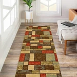Custom Size Stair Hallway Runner Rug Non Slip Rubber Back Multicolor Tiles 3D. Fixed Price $189.99.
