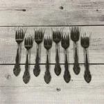 Orleans Silver Co Stainless Flatware ORL28 Salad Dessert Forks Set Of Japan. Fixed Price $56.09.
