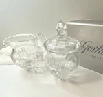 Gorham 1831 Crystal - Floral Garden Sugar & Creamer Set Perfect And Unused Nib. Fixed Price $29.00.