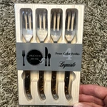 French Home Laguiole Cake Fork Set Of 4 -stainless Steel Tortoise. Fixed Price $29.99.