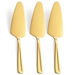 Gold Cake Server Set, Gogeili 3-PIECE Stainless Steel Pizza Pastry. Fixed Price $17.50.