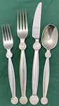 4 Pc Miami Stainless Dinner Knife & Fork - Salad Spoon Corby Hall. Fixed Price $49.00.
