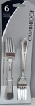 Cambridge Malibu Satin Stainless Flatware Set Of 6 New As Pictured. Fixed Price $13.99.