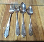 *4 Pieces Home Concepts HCF2 Stainless Steel Flatware Lot Japan Spoons & Forks. Fixed Price $11.99.