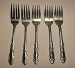 Oneidacraft Venus Forks Salad Dessert Stainless Steel 6.25". Fixed Price $12.99.
