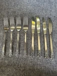 Cambridge Stainless Steel Japan Silverware Flatware 4 Dinner Forks Knives. Fixed Price $21.25.