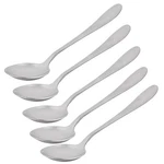 Stainless Steel Round Kitchen Table Soup Serving Spoon Scoop Silver 5PCS. Fixed Price $16.75.