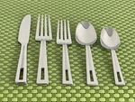 Oneida Circuit Stainless Pierced Glossy Satin Accent Flatware Smart Choice A84VG. Fixed Price $23.99.