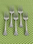 The Cellar CLF17 Stainless Dinner Forks Glossy Fan Ribbed Flatware - 5/8". Fixed Price $29.95.