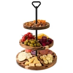 Elegant Charcuterie Boards Three Tiered Acacia Cheese Cupcake Stand.... Fixed Price $43.35.