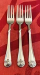 Sonoma Life + Styles SSS1 Spiral Outline Tip Lines 3- Salad Forks 7 1/8". Fixed Price $40.00.