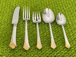 Oneida Golden Damask Rose Stainless Heirloom Cube Flatware Smart Choice A5VG. Fixed Price $16.85.