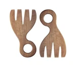 Bloomingville Acacia Wood Salad Servers, 7 Inch, Brown. Fixed Price $37.65.