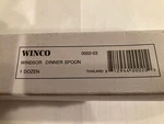 Winco Windsor Dinner 18/0 Stainless Steel New Box 12 Spoons 0002-03. Fixed Price $14.00.