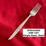 Unbranded Unf 227 Rose Leaves Swirl Dinner Fork 1/4" Stainless Steel Flatware. Fixed Price $8.22.