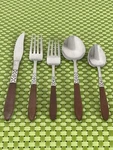 Ekco EKS37 Stainless Eterna Wood Like Handle Flatware Smart Choice B23G. Fixed Price $11.85.