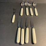 Corning Coordinate Flatware 9 Piece Regent Sheffield Blue Lily Stainless. Fixed Price $15.00.