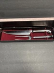 Vtg Oneida Ltd Pointe Royal Stainless Carving Set Knife And Fork Serving. Fixed Price $24.99.
